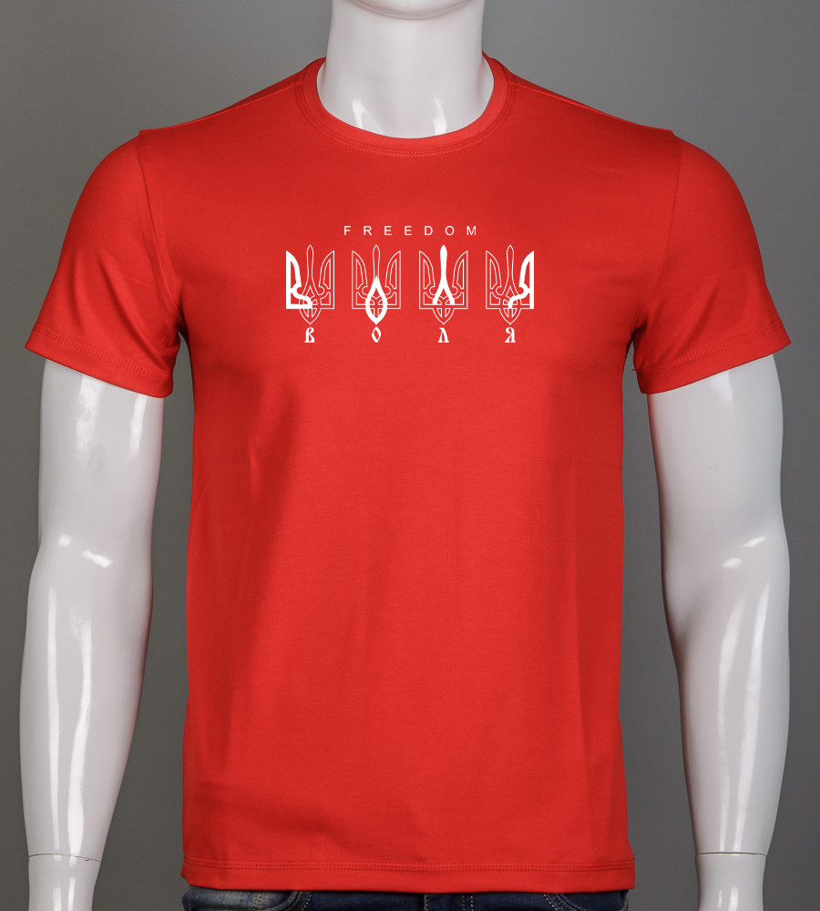 Футболка чоловіча Воля 2307м (Уп.4шт M-XXL), Червоний