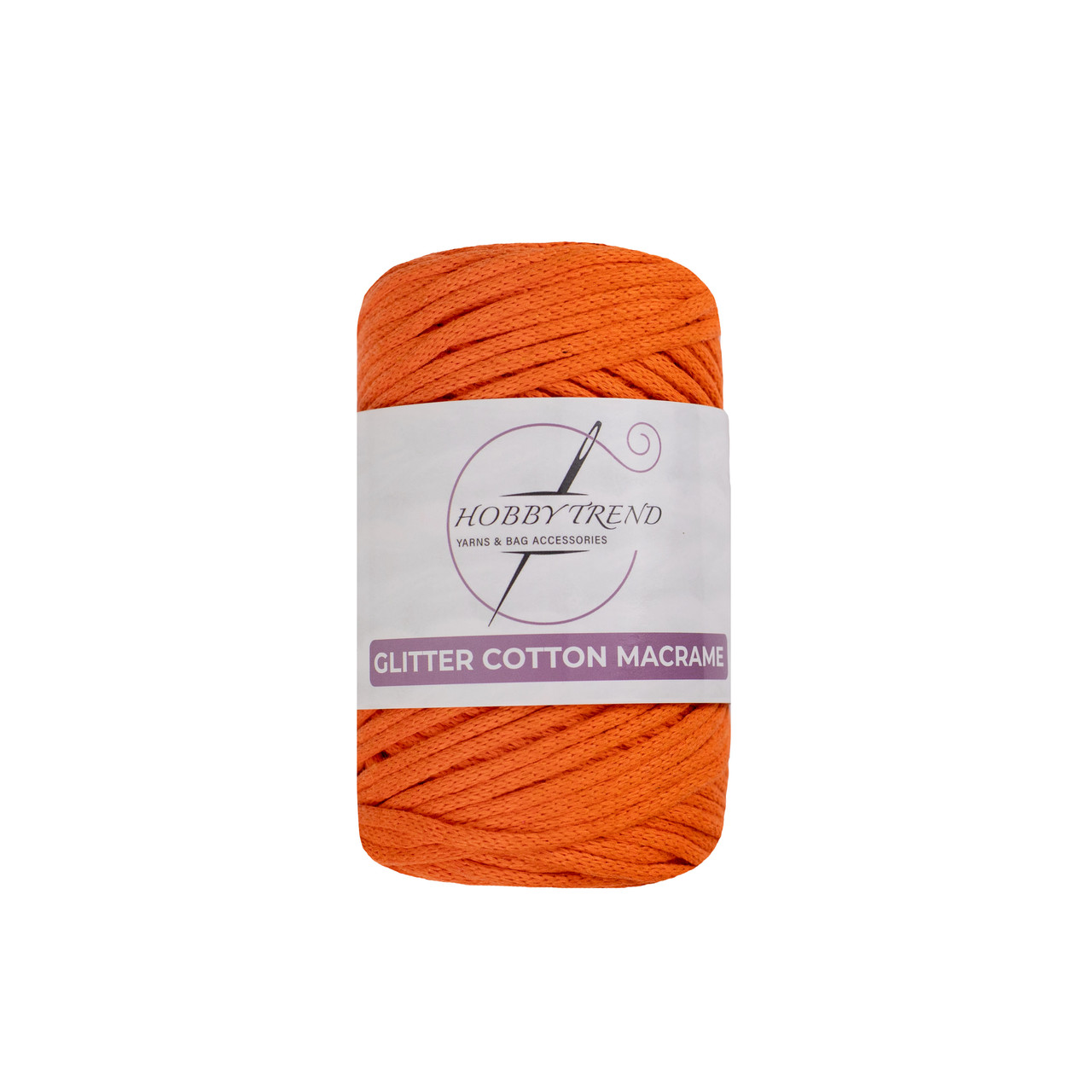 Бавовняний шнур плетений Hobby Trend. Оранж. 250 г, 75 м, 3 мм