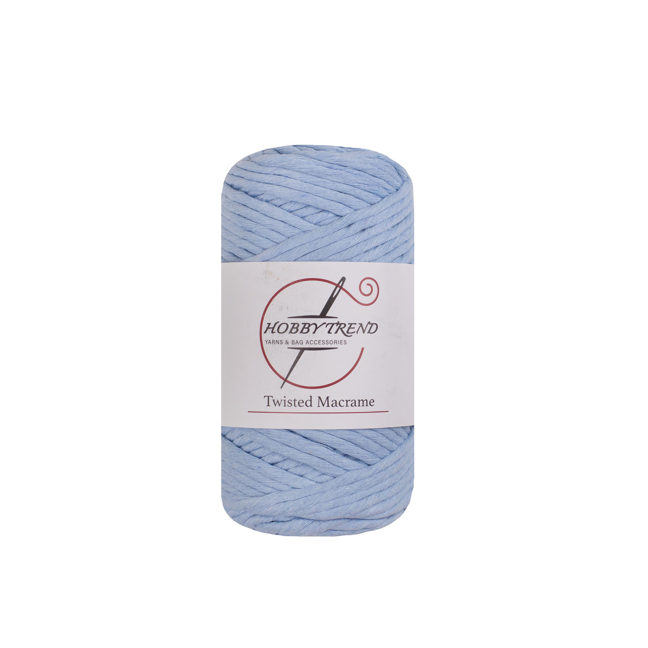 Бавовняний шнур Hobby Trend Twisted. Небесно-блакитний. 250 г, 70м, 3 мм