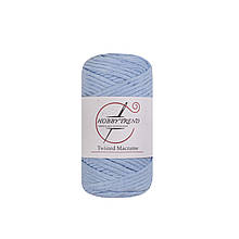 Бавовняний шнур Hobby Trend Twisted. Небесно-блакитний. 250 г, 70м, 3 мм
