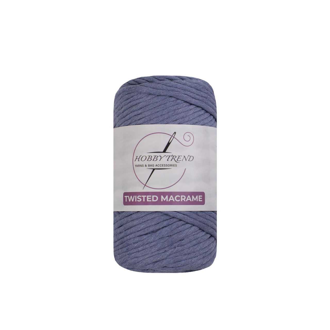 Бавовняний шнур Hobby Trend Twisted. Сізий. 250 г, 70м, 3 мм