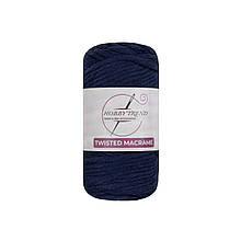 Бавовняний шнур Hobby Trend Twisted. Темно-синій. 250 г, 70м, 3 мм