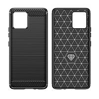 Протиударний TPU чохол Rugged Carbon для Motorola G72 (xt2255) | Mofan | чорний