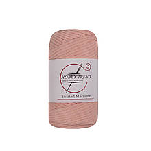 Бавовняний шнур Hobby Trend Twisted. Персик. 250 г, 70м, 3 мм