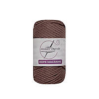 Хлопковый шнур макраме кручений Hobby Trend Rope. Браун. 250 г, 50 м, 4 мм