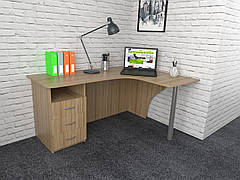 Офісний стіл СК-8А (1400x1600x750) Дуб Сонома Гамма стиль