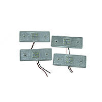 Габарит - білий -110х40мм - 12/24V Led 4 діоди 2 болти Euro side "Thoc Auto" OS 101/Z-24 (4шт/уп)