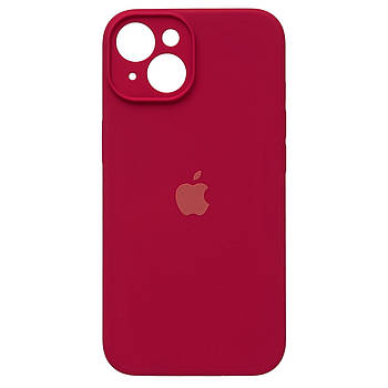 Чохол Silicone Full Camera для Apple iPhone 14 Rose Red