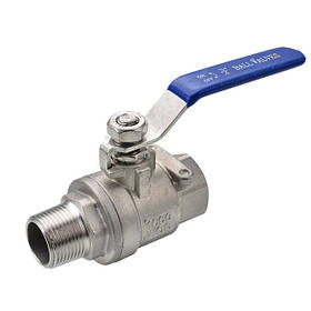 Кран кульовий різьбовий вн-зовн AISI304 Ball Valve (Тайвань)