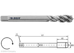 Мітчик машинний HSSE 35° RSP M 5 x 0,8  DIN 376 BAER  (Німеччина)