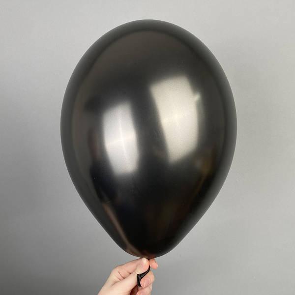Кулька гелієвий металік 30 см чорний 090