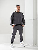 Спортивный костюм для мужчин кофта + штаны на резинке + шнурок размеры 46-56