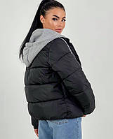 Демисезонная стеганная женская куртка короткая Материал плащевка матовая плотная Размеры: 42,44,46
