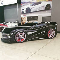 Ліжко-машина "БМВ турбо" чорне (150*70 - 180*80 см)