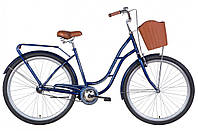 Велосипед ST 28" Dorozhnik OBSIDIAN темно синій, рубіновий