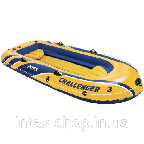 Надувний човен Challenger 3 Intex 68369 295x137x43 см, Тримісний, Intex