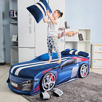 Ліжко-машина "Ауді турбо" синє (150*70 - 180*80 см)