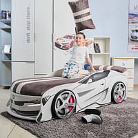 Ліжко-машина "БМВ турбо" біле (150*70 - 180*80 см)