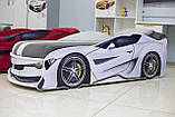 Ліжко-машина "БМВ турбо" біле (150*70 - 180*80 см), фото 2