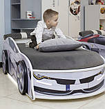 Ліжко-машина "БМВ турбо" біле (150*70 - 180*80 см), фото 4