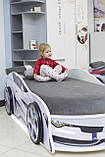 Ліжко-машина "БМВ турбо" біле (150*70 - 180*80 см), фото 5