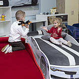 Ліжко-машина "БМВ турбо" біле (150*70 - 180*80 см), фото 6