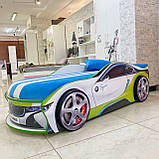 Ліжко-машина "Space" біле (150*70 - 180*80 см), фото 2