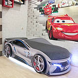 Ліжко-машина "Space" сіре (150*70 - 180*80 см), фото 3