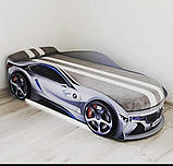 Ліжко-машина "Space" сіре (150*70 - 180*80 см), фото 4