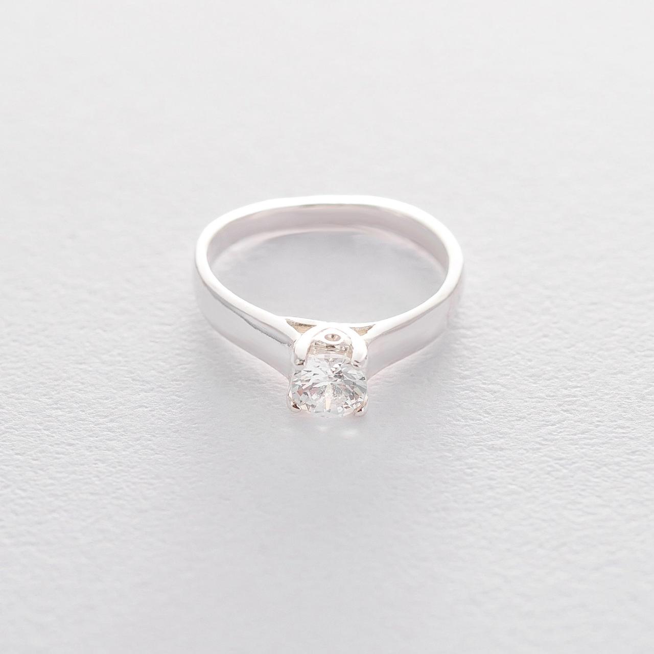 Серебряное Помолвочное Кольцо с Фианитом 112214 — Купить Недорого на ...