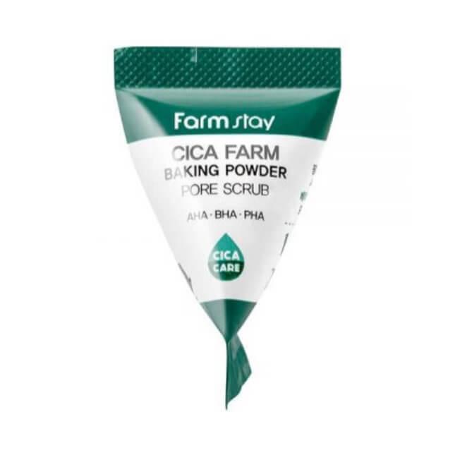 Скраб із содою, кислотами та центелою FarmStay Cica Farm Baking Powder Pore Scrub 7 г