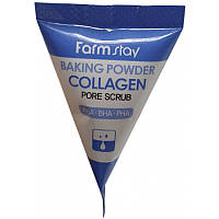 Скраб для лица в пирамидках Farmstay Baking Powder Collagen Pore Scrub 7 г.