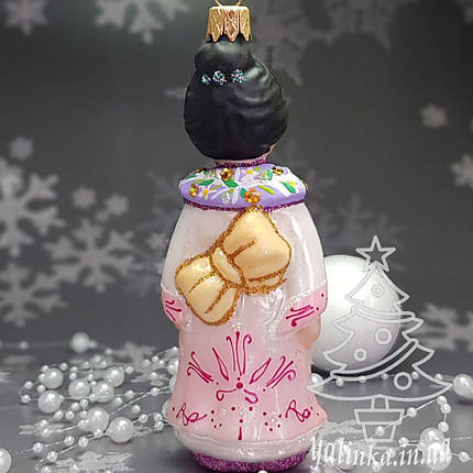 Скляна ялинкова іграшка японка з серії діти світу      Snegka Poland, фото 2