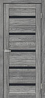 Полотно дверне ПВХ ТМ DOORS 2000х900х40мм С 026 BG (чорне) (дуб Сієрра)