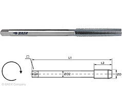 Мітчик гайковий машинний HSSE M 5 x 0,8 DIN 357 BAER  (Німеччина)