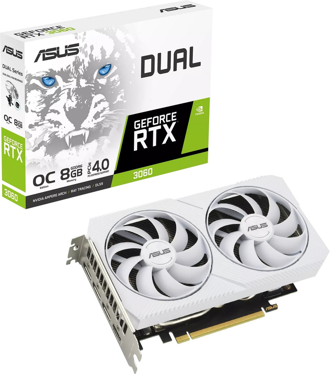 Відеокарта ASUS GeForce RTX 3060 DUAL 8GB OC WHITE