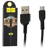 Кабель Hoco X20 Micro-USB 3m черный