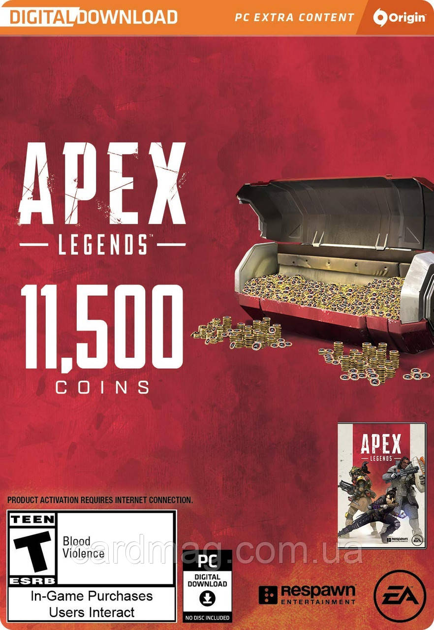 Apex Legends: 11500 Apex Coins (Ключ Origin) для ПК