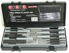 Набір зубил і выколоток (бородков) FORCE 5131 13 пр.