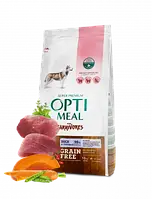 Сухой беззерновой корм Optimeal для взрослых собак всех пород со вкусом утки и овощами