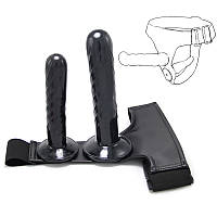 Страпон подвійний на трусиках. Трусики з фалоімітатором. Подвійний страпон. Страпон для двох