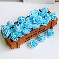 Бутон розы из фоамирана, 3 см, голубой