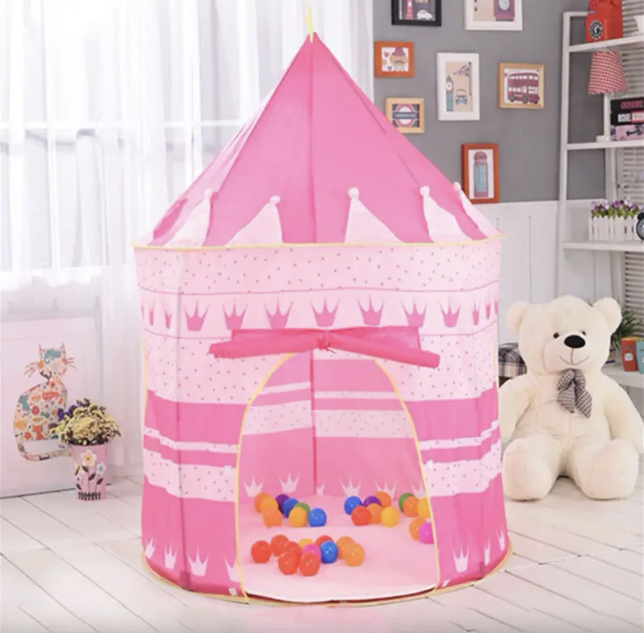 Дитячий ігровий намет  будиночок Рожевий Замок для дівчаток  Iso Trade
