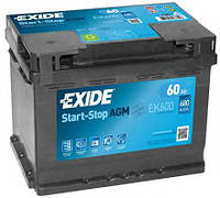 Аккумулятор EXIDE AGM 12V 60AH 680A R[+] 242*175*190 - (EK600)