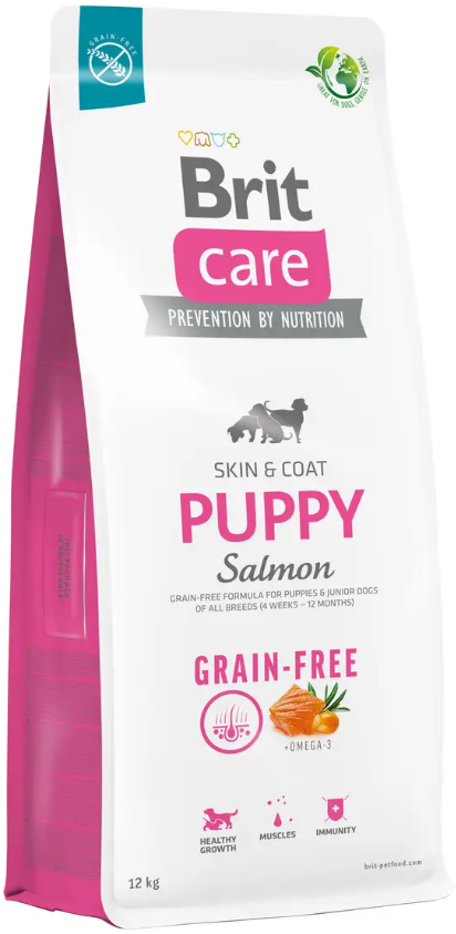 Беззерновий корм для цуценят з лососем Brit Care Dog Grain-free Puppy 12 кг, фото 1