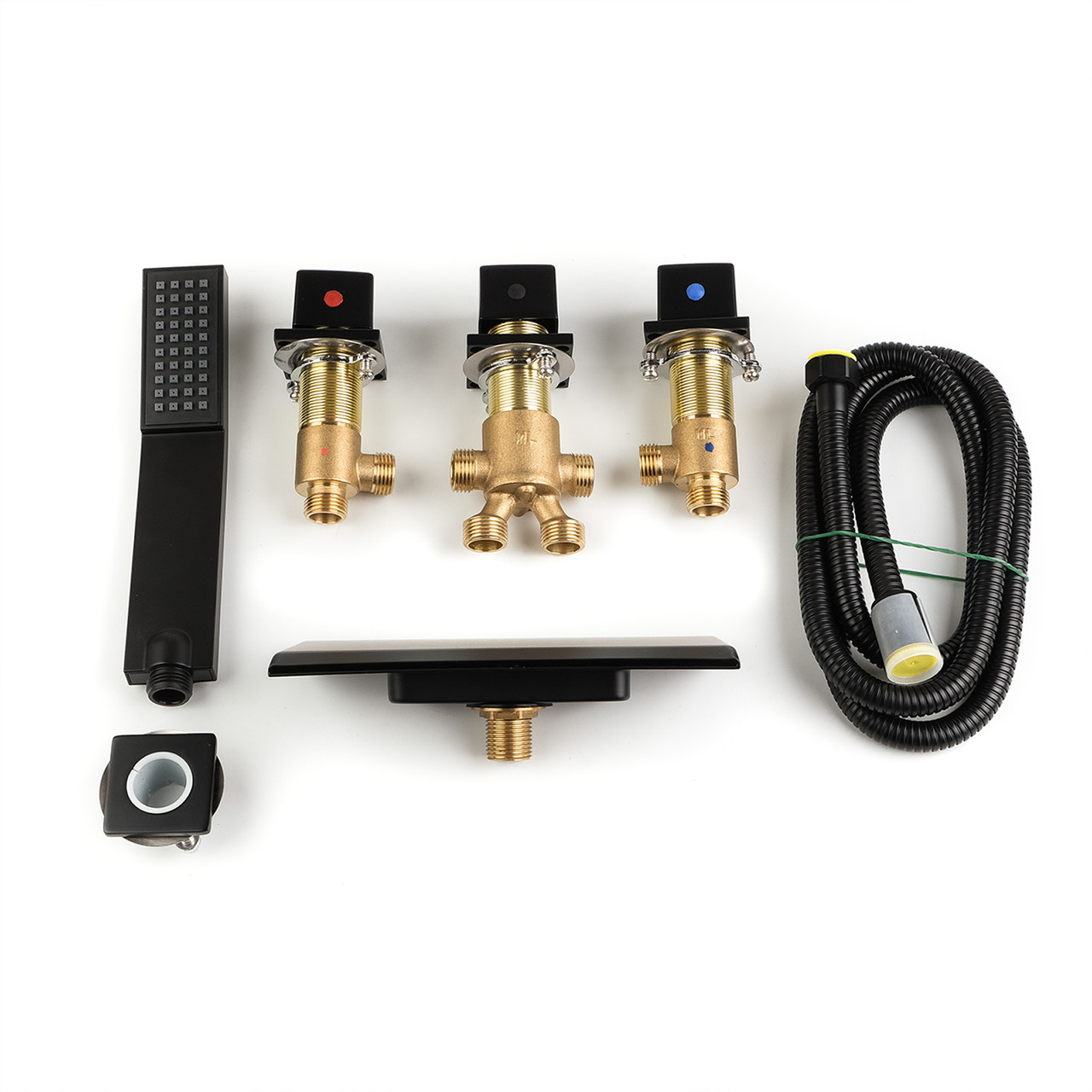 Смеситель на борт гидромассажной ванны, джакузи J-6000(B) черного цвета ...