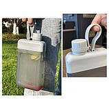 Плоска пляшка для води А5 Aqua, 450 мл, бежева, фото 2