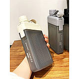 Плоска пляшка для води А5 Aqua, 450 мл, бежева, фото 3