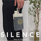 Плоска пляшка для води А5 Aqua, 450 мл, бежева, фото 5