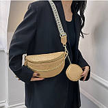 Бананка жіноча на пояс і через плече на широкому ремені з гаманцем, фото 2